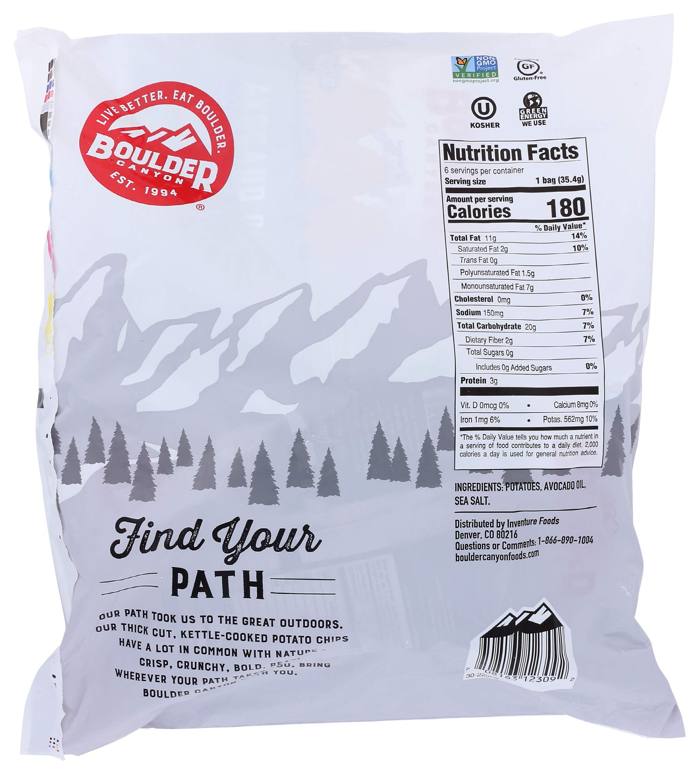Boulder Canyon avocado oil sea salt potato chips bag 2—fragrant sea-salt aroma.