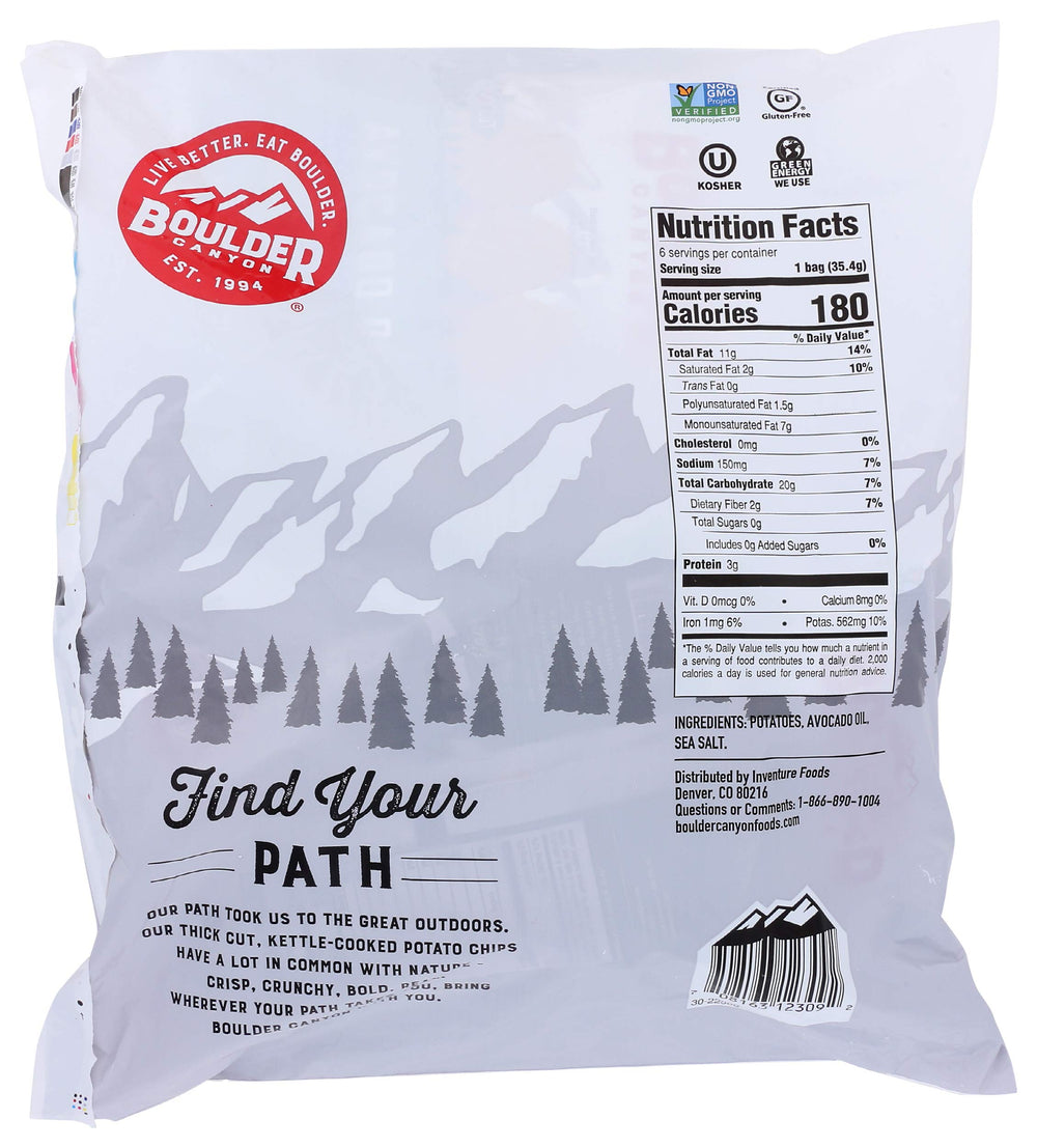 Boulder Canyon avocado oil sea salt potato chips bag 2—fragrant sea-salt aroma.