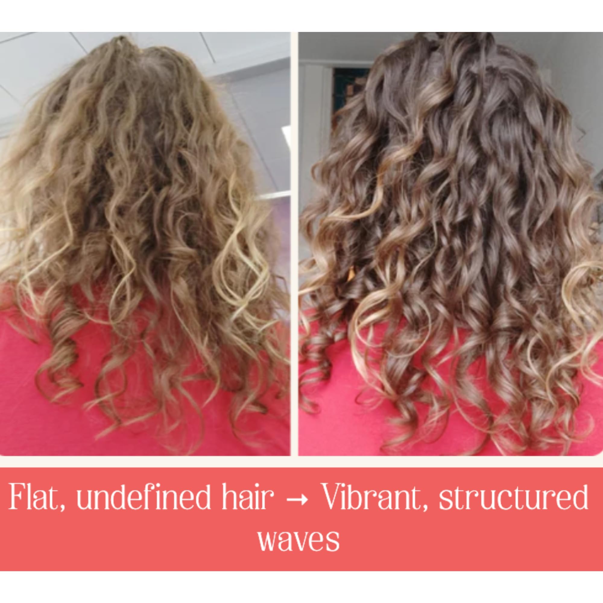 Bounce Better Wave Activator anti-frizz formula helps minimize flyaways.