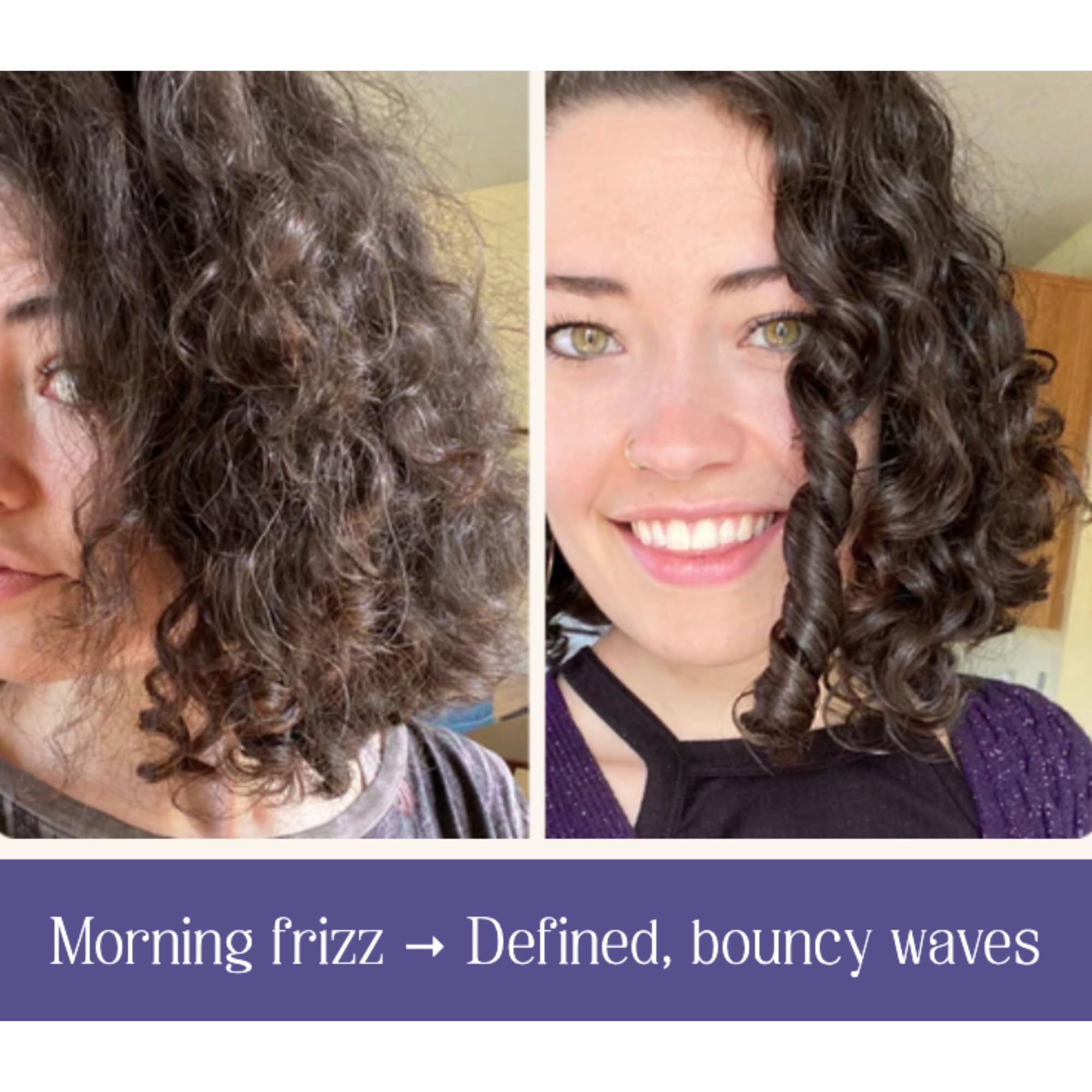 Bounce Better Wave Activator enhances curl texture and softness after use.