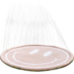 Bouncee Splash Pad with dog smiley face inviting safe outdoor play for kids.