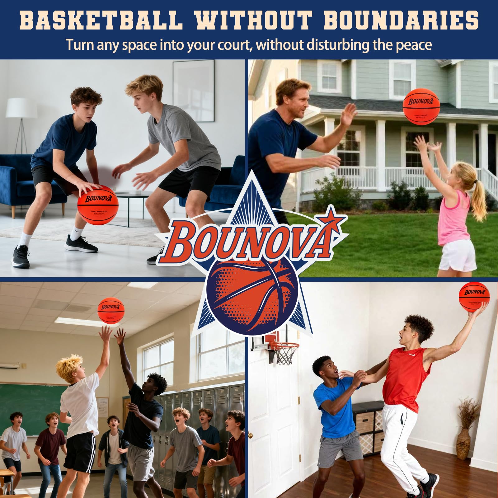 BOUNOVA Silent Basketball enables quiet dribbling without disturbing others in shared spaces