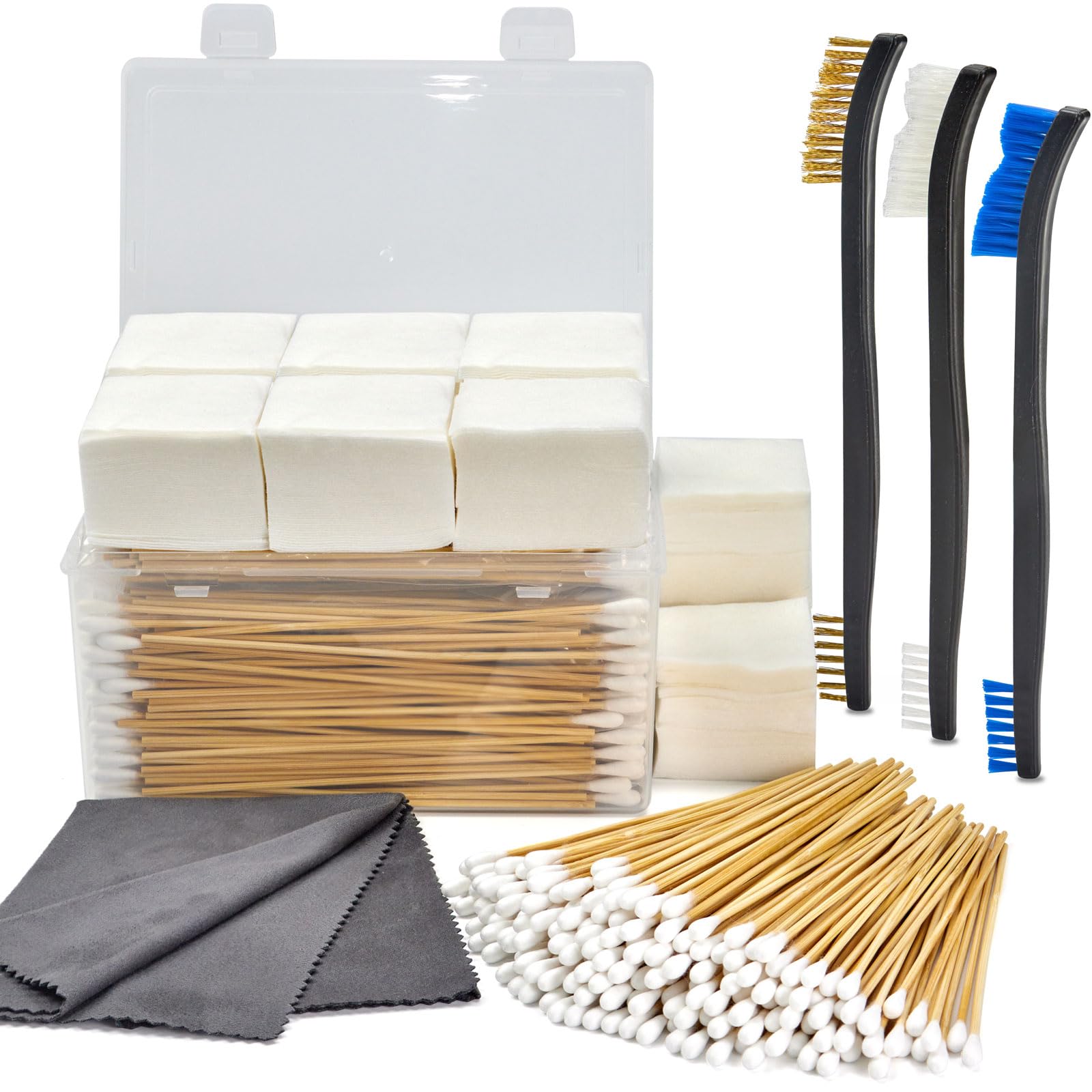 BOVPCAO gun cleaning patches in kit, lint-free and highly absorbent for oil and grime
