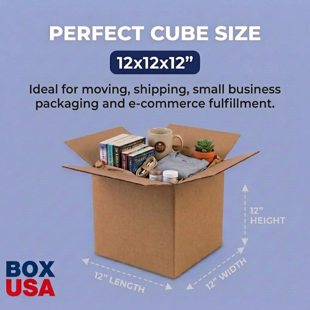 BOX USA Kraft surface box with label-ready finish for easy fulfillment.