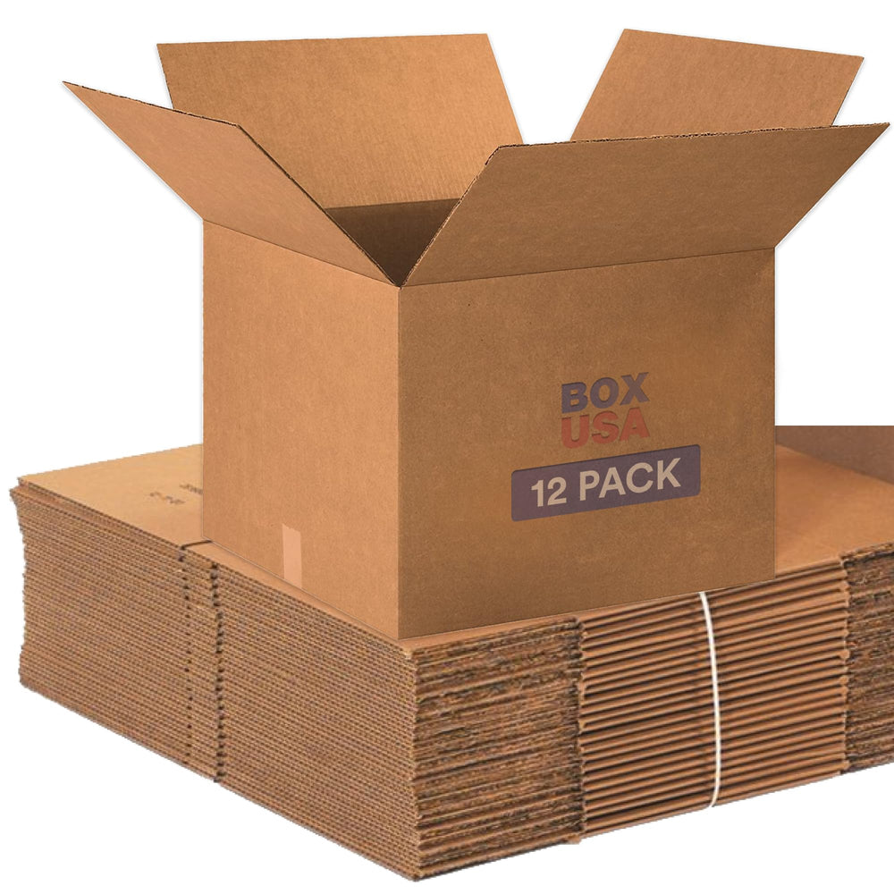 BOX USA large moving box front view, sturdy 65 lb capacity for safe packing