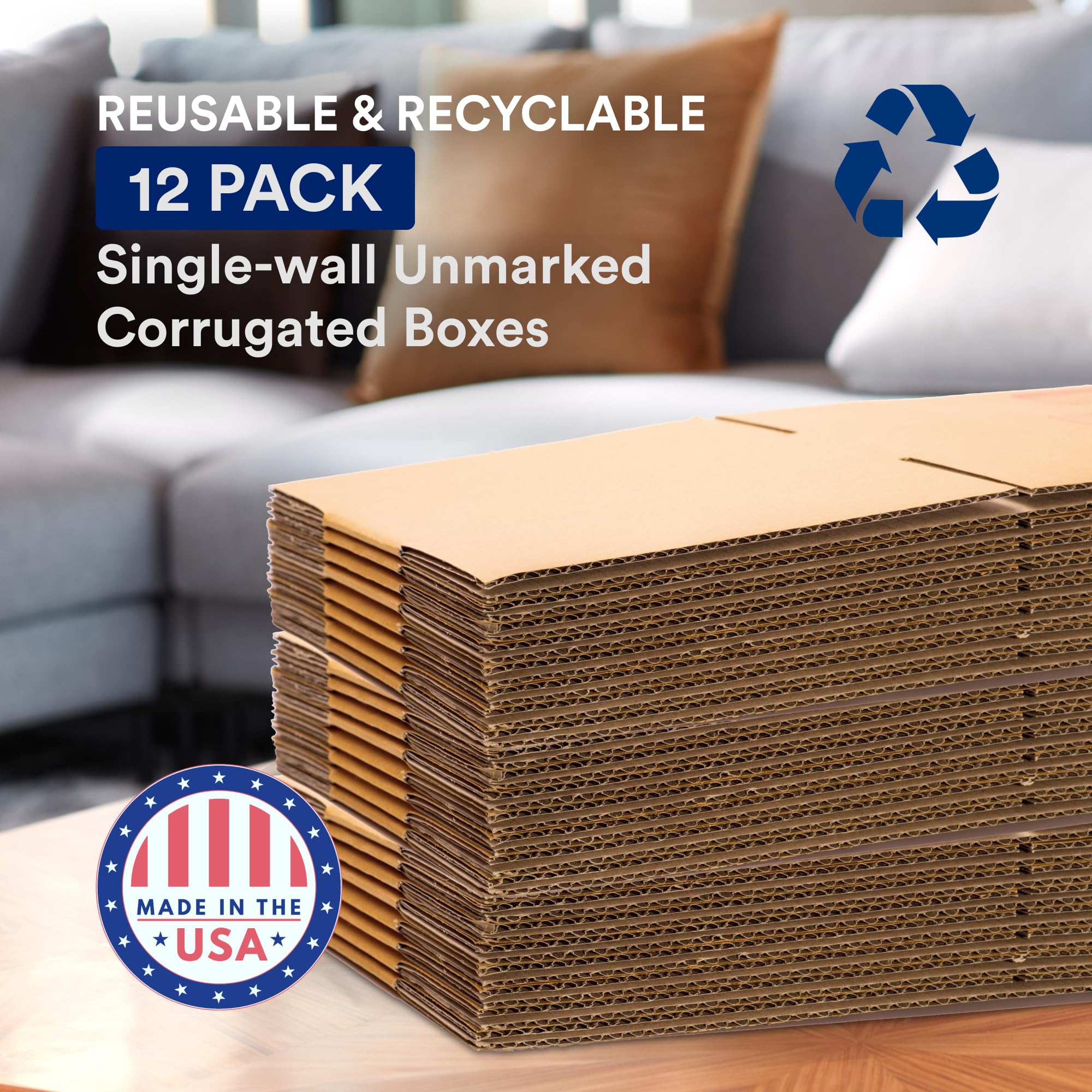 BOX USA large moving box open lid, easy access for quick packing