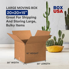 BOX USA large moving box side view for efficient stacking during moves