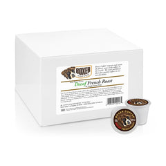 Keurig-compatible Boxer Coffee decaf pods ready for quick brew