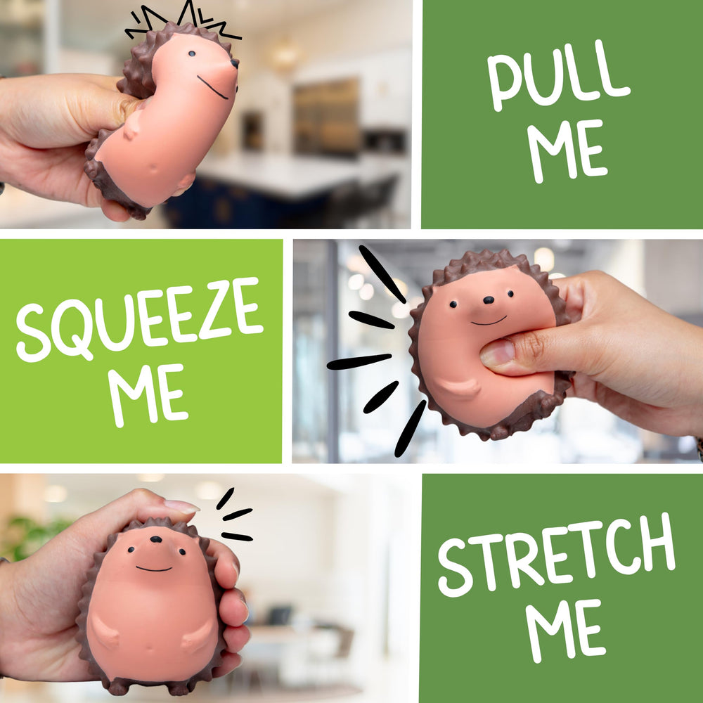 Boxer Gifts Stress Hog Toy packaging makes a thoughtful hedgehog gift option