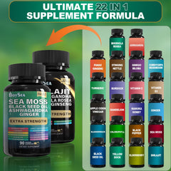 Boysea Ashwagandha capsules for stress resilience and calm energy