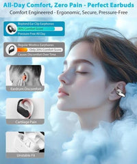 Boytond Ultra Open Ear Buds worn securely with open-ear comfort during workouts.