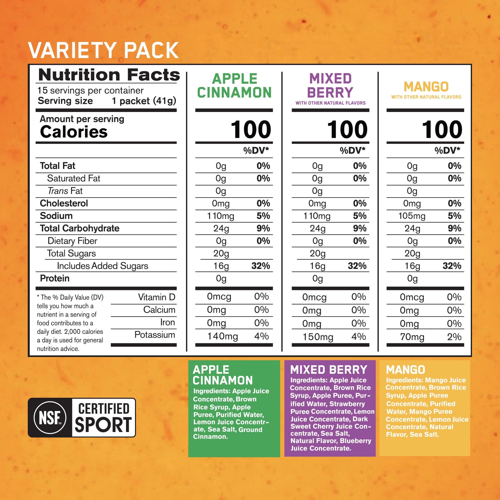 BARE PERFORMANCE NUTRITION Go Gel Endurance Mixed Berry energy gel with balanced flavor
