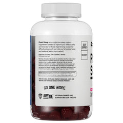 BARE PERFORMANCE NUTRITION BPN Peak Sleep Gummy with melatonin aids sleep onset.