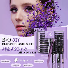 B&Qaugen 8–18 mixed-length clusters for versatile lash looks.