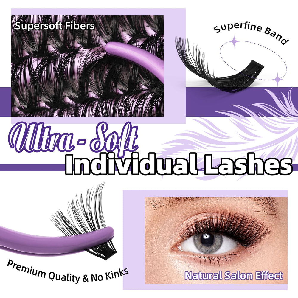 BQaugen D curl lash clusters, dramatic lift with natural appearance.