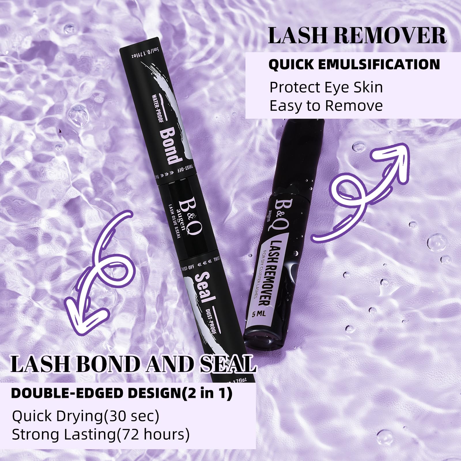 B&Qaugen ergonomic tweezer and brush for precise placement and grooming.