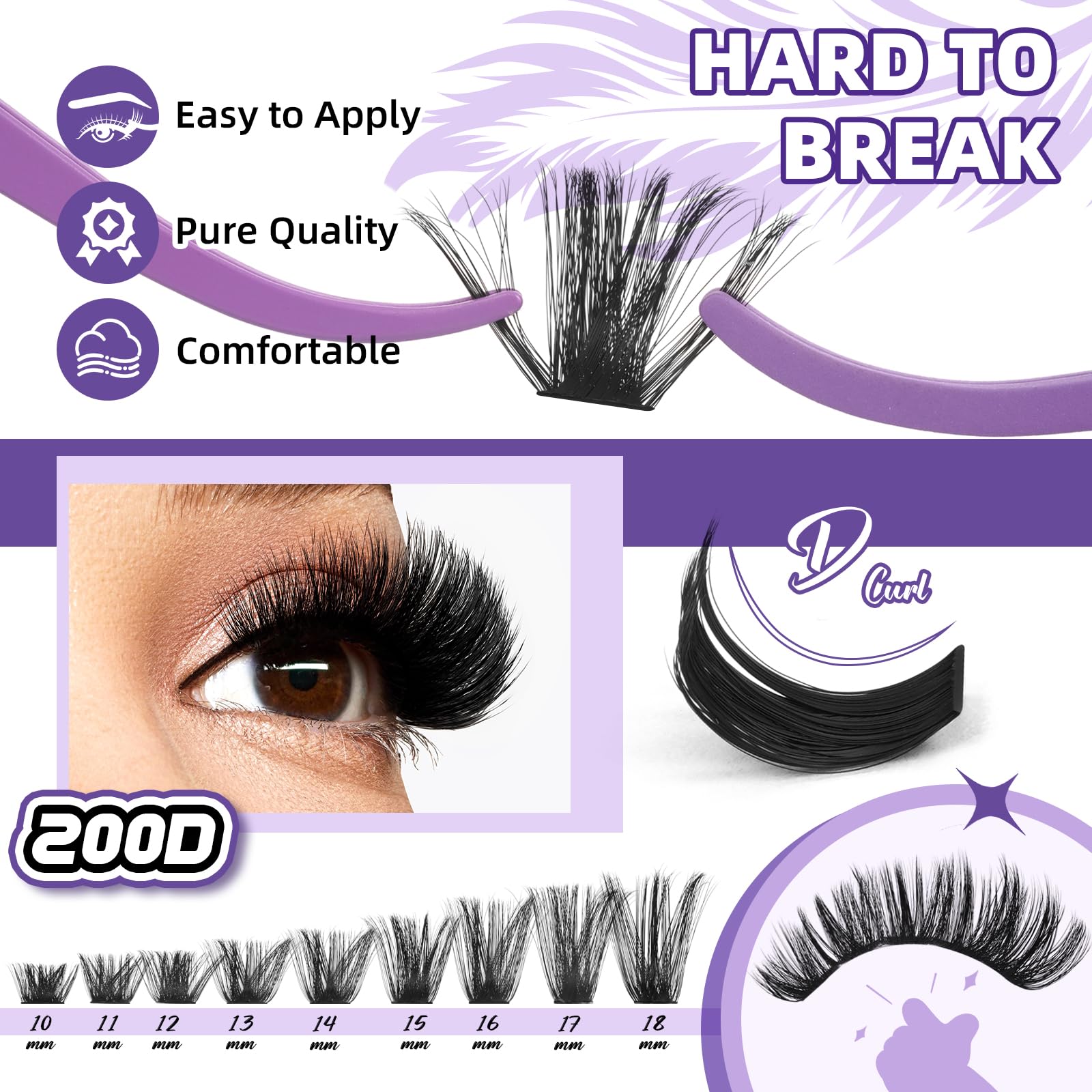 BQaugen lash bond and seal kit with applicator for secure adhesion