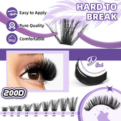 BQaugen lash bond and seal kit with applicator for secure adhesion