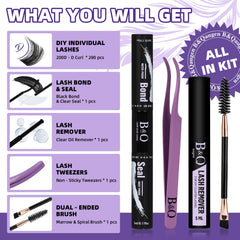 BQaugen Lash Remover and Tweezers, easy removal and precise placement.