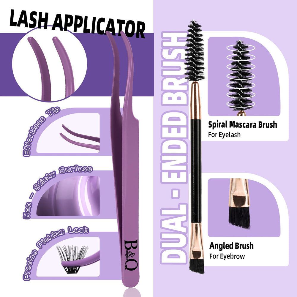 BQaugen Lash Tweezers, steady grip for DIY lash work.