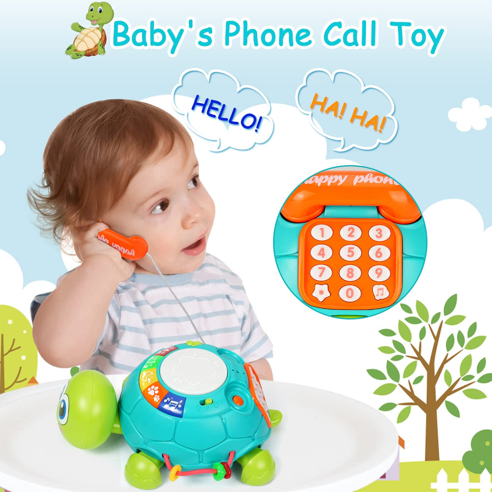 BQU Musical Turtle lullaby sounds soothe and entertain during play and exploration