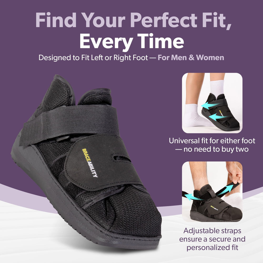 BraceAbility non-skid sole provides reliable traction for indoor and outdoor use.