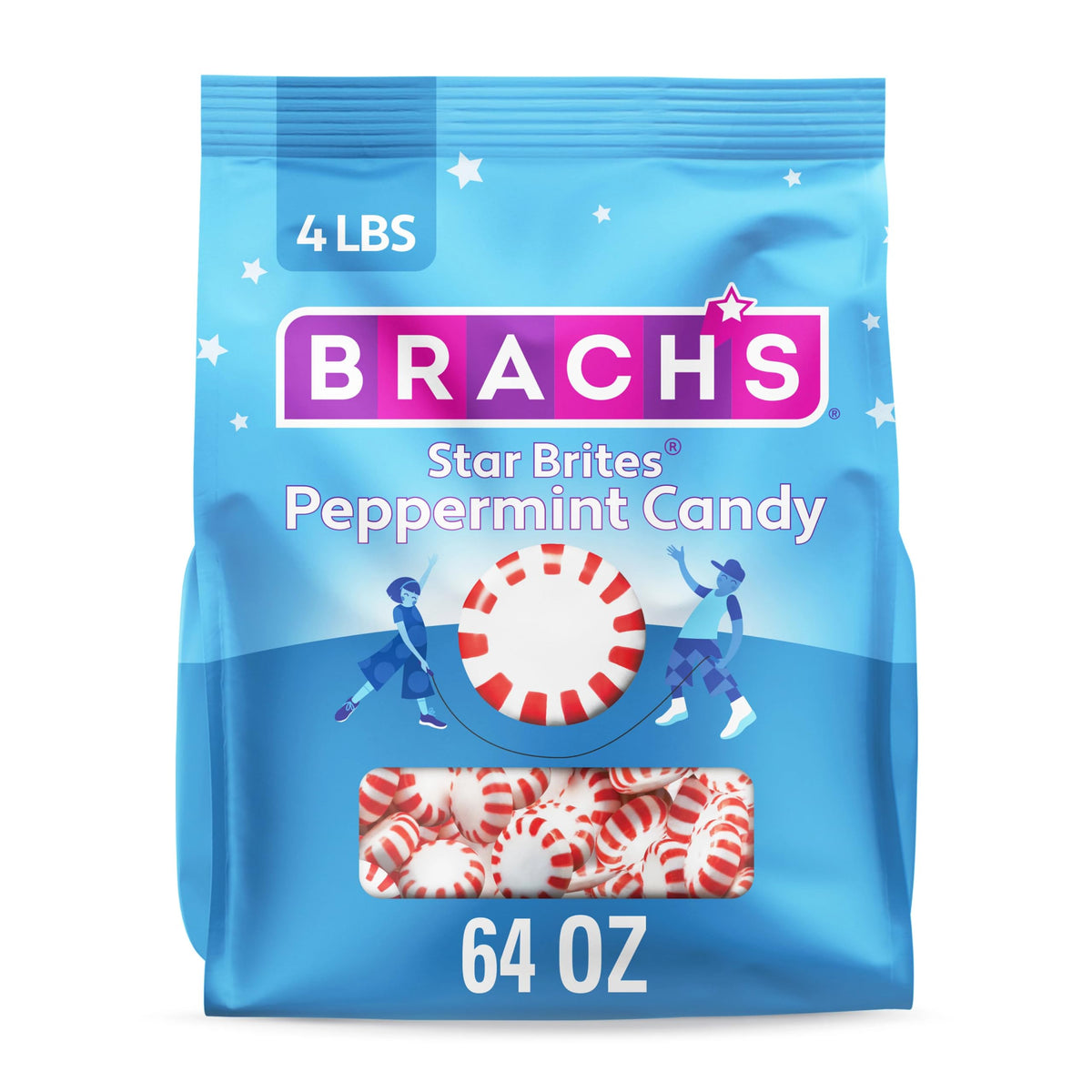 Brach's Star Brites peppermint bulk bag ready for sharing.