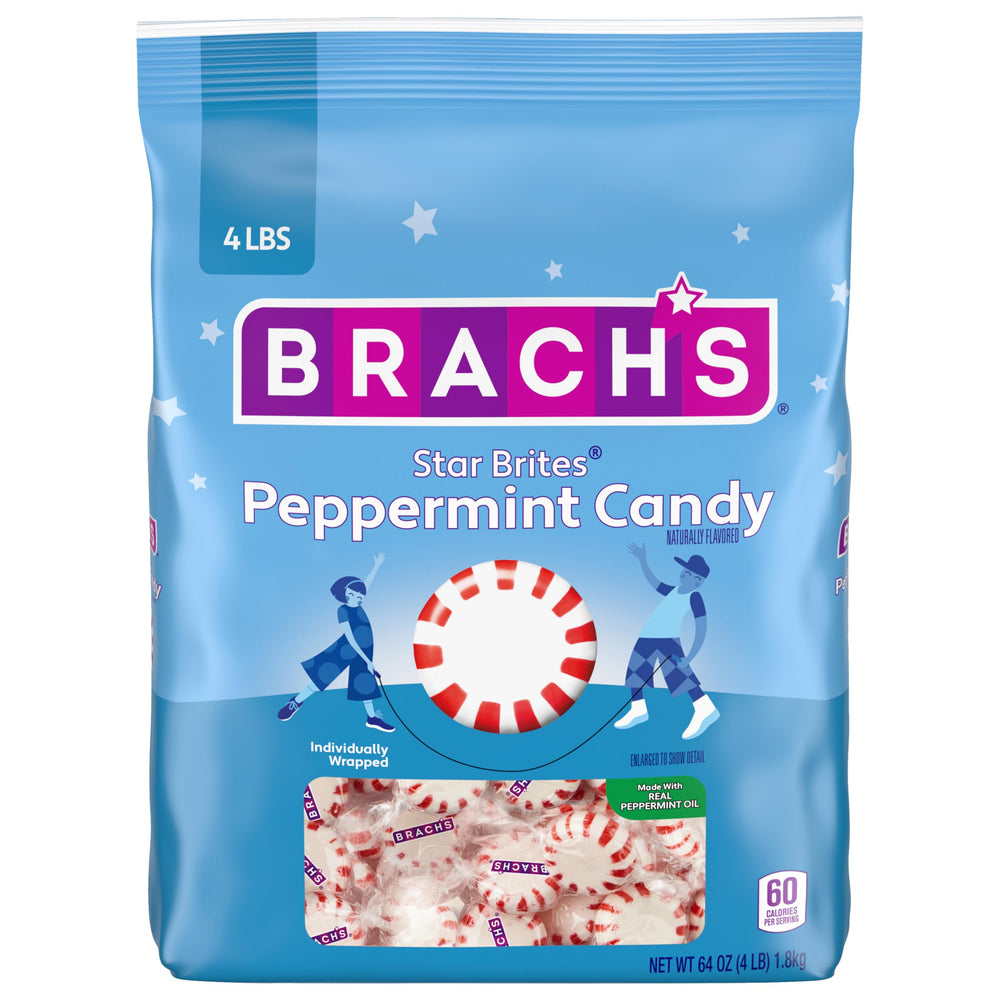 Party platter featuring Brach's Star Brites peppermint assortment.