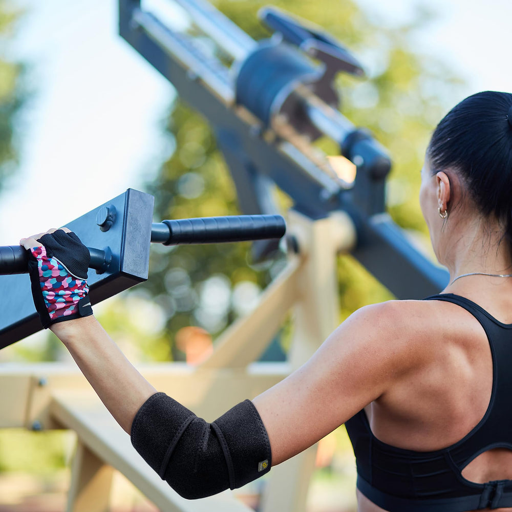 Bracoo Elbow Brace in use during activity for support