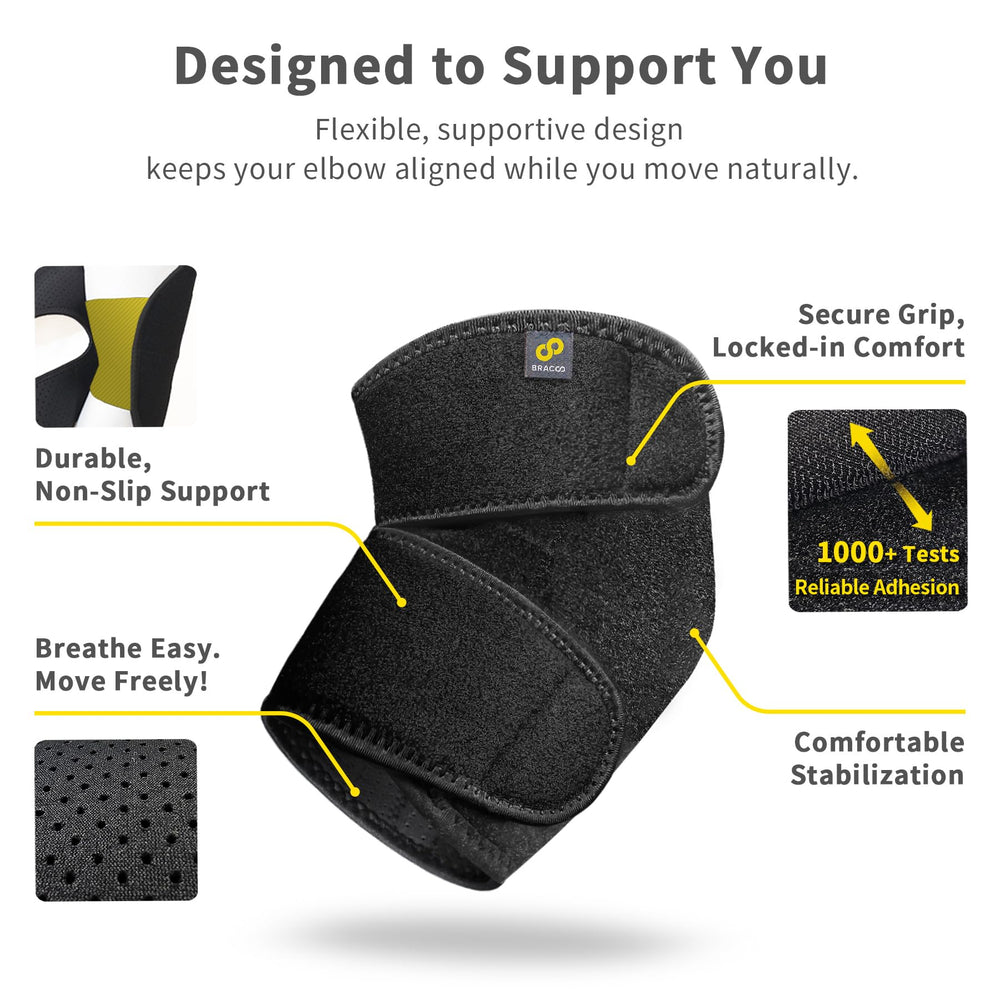 Bracoo Elbow Brace left-right fit suits both arms