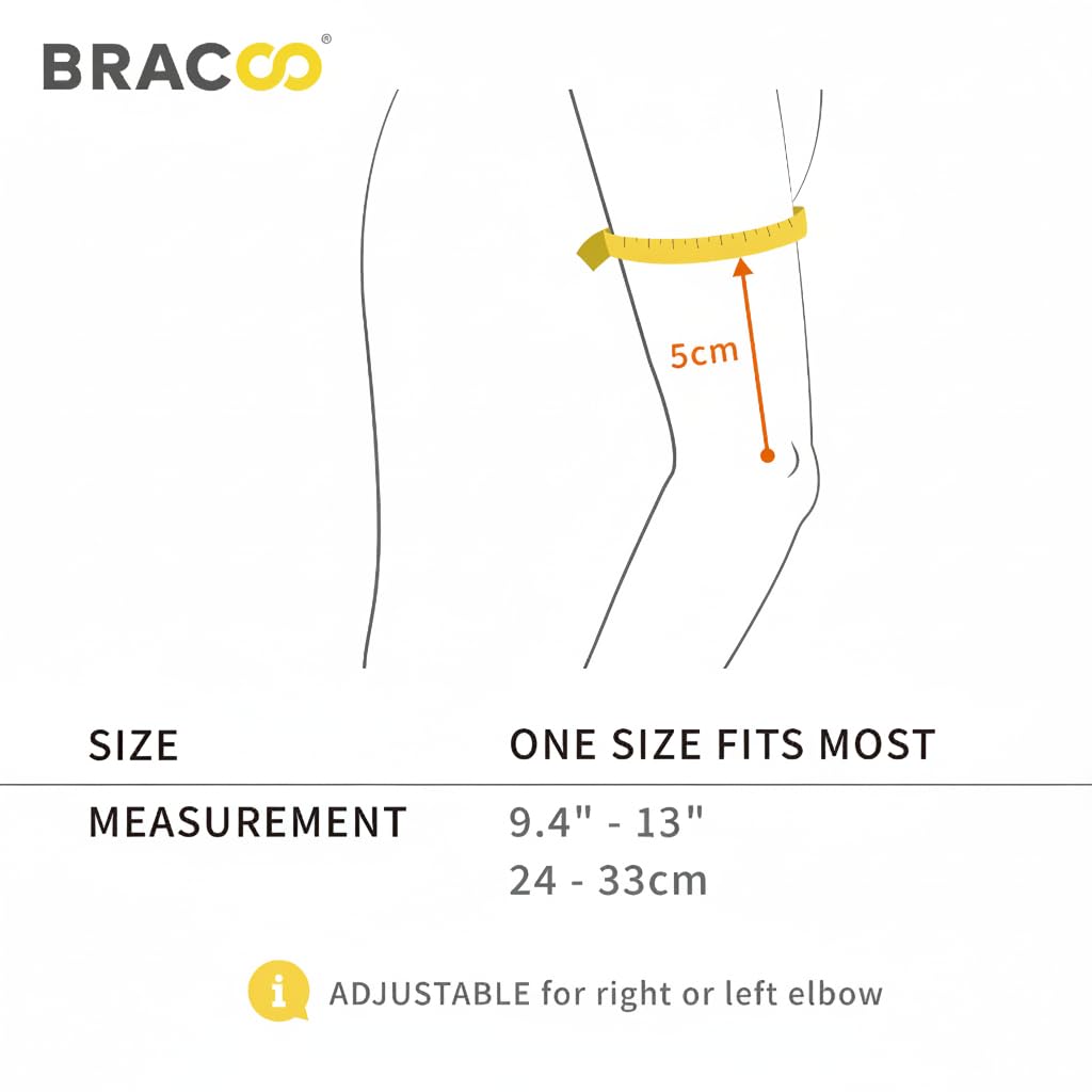 Bracoo Elbow Brace size range 24-33 cm