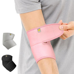 Bracoo Elbow Brace closeup shows tendonitis support for daily activities