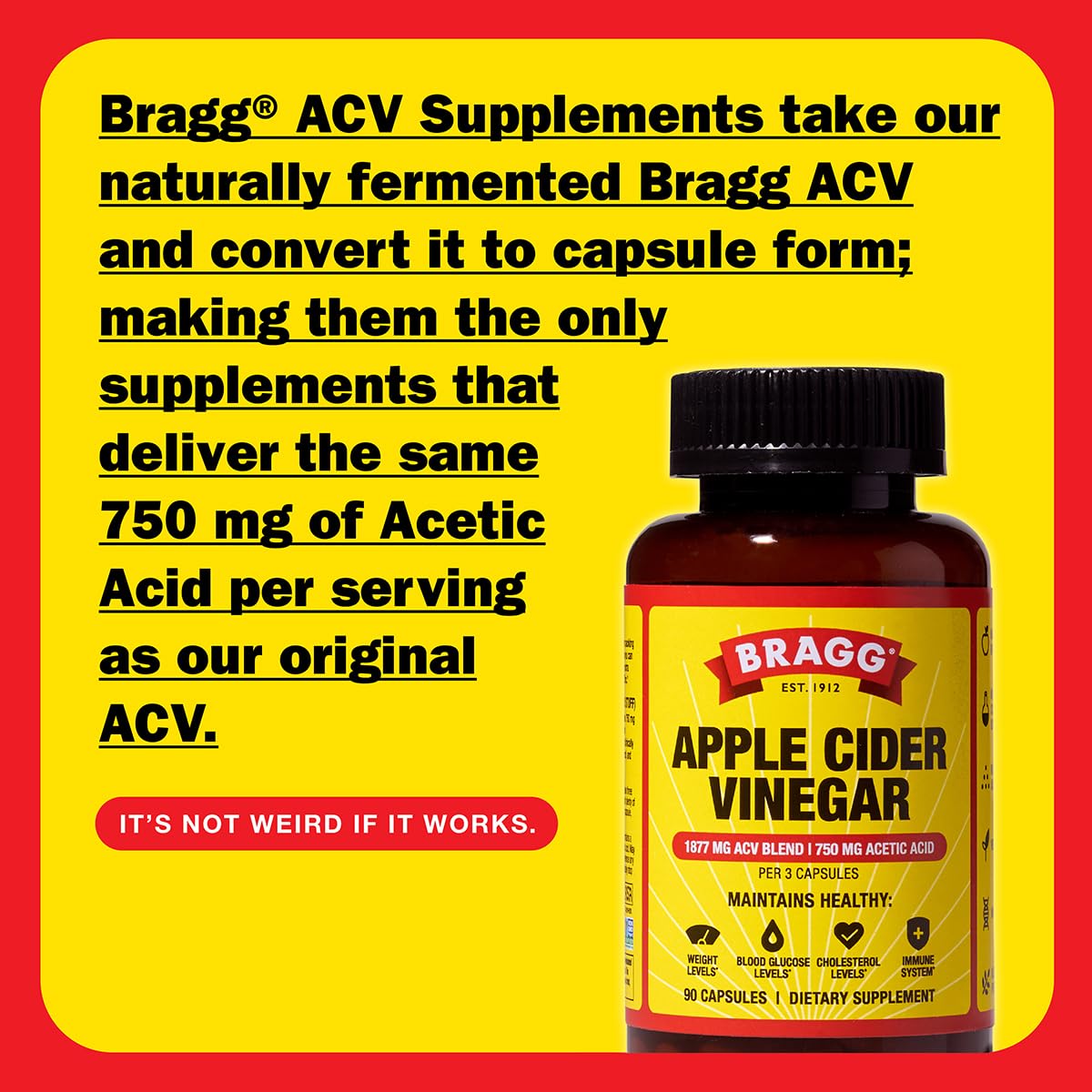 Bragg ACV capsules being poured into a glass for daily use.