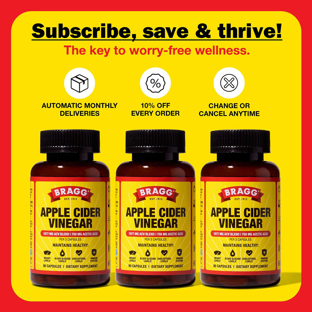Bragg ACV capsules immune support ingredients vitamin D and zinc.