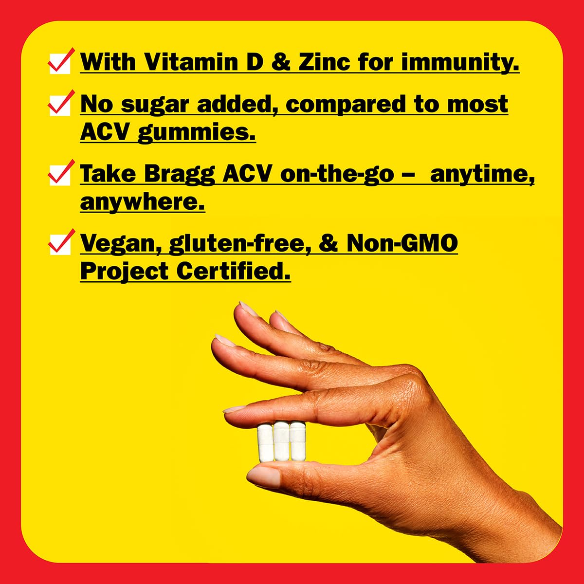 Bragg ACV capsules pack shot showing a 90-count bottle.