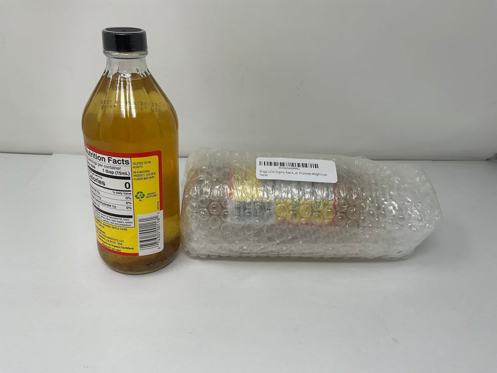 Bragg Apple Cider Vinegar bottle highlighting natural flavoring