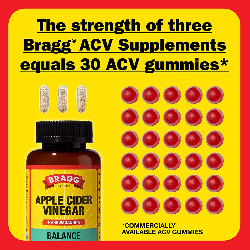 Three capsules illustrating the daily serving size
