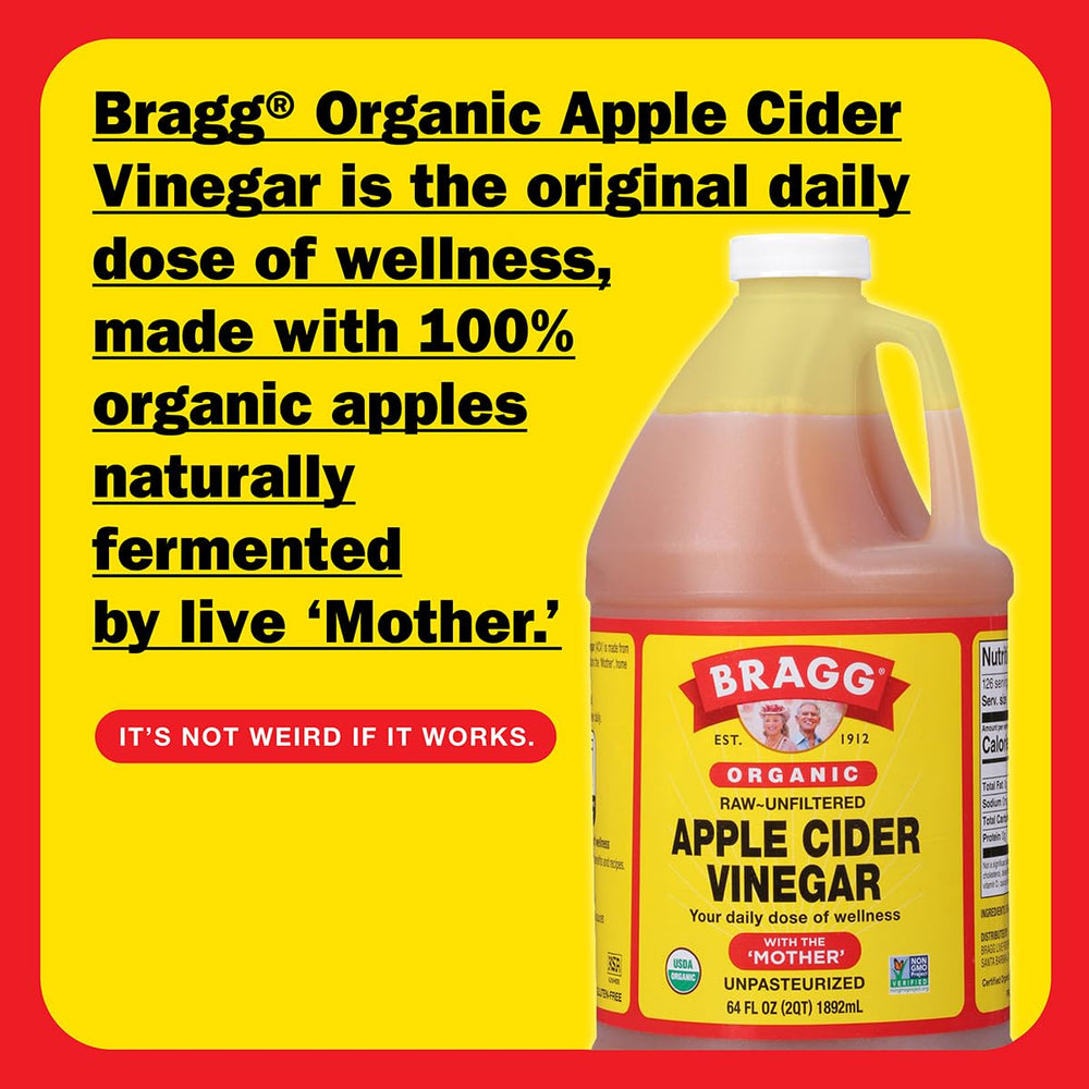 Bragg vinegar used in drinks, dressings, and smoothies for flavor
