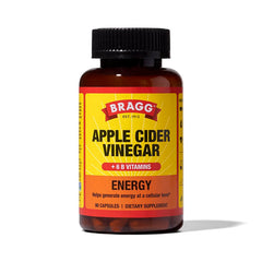 Bragg Energy ACV capsules bottle front for daily energy support.