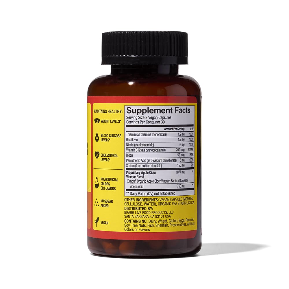 Bragg Energy ACV capsules opened with capsules visible.