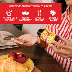 Bragg Metabolism Support capsules close-up and 90-count bottle.