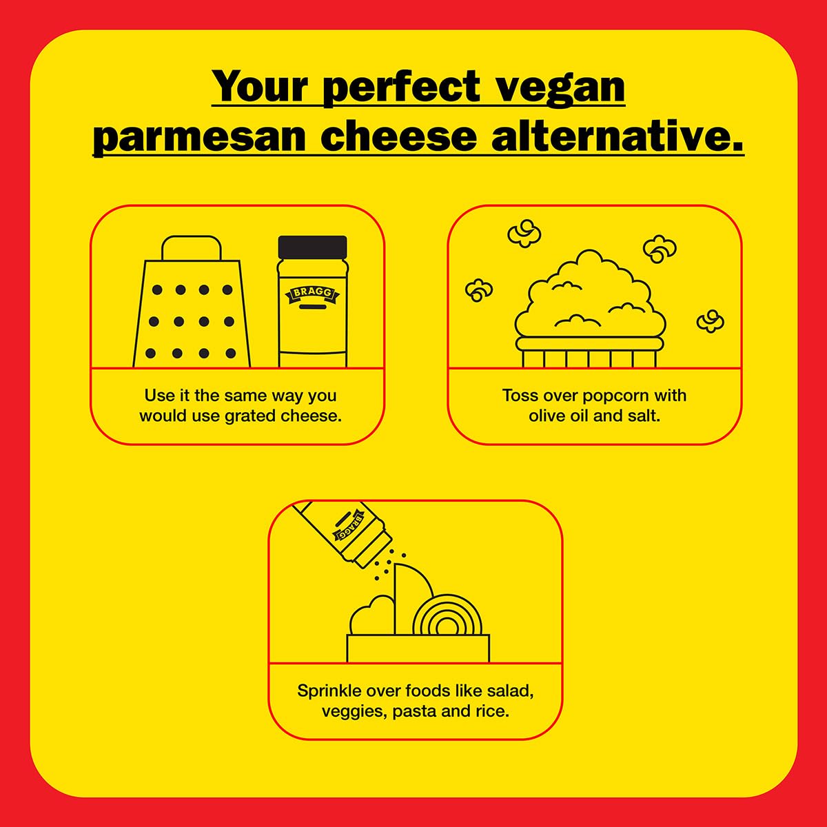 Bragg Nutritional Yeast Seasoning on pasta dish adds cheesy savor without dairy