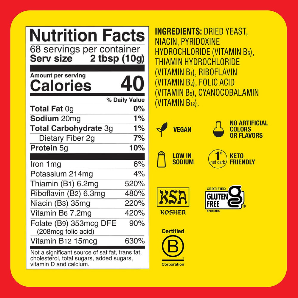 Bragg Nutritional Yeast Seasoning shaker close-up for savory flavor