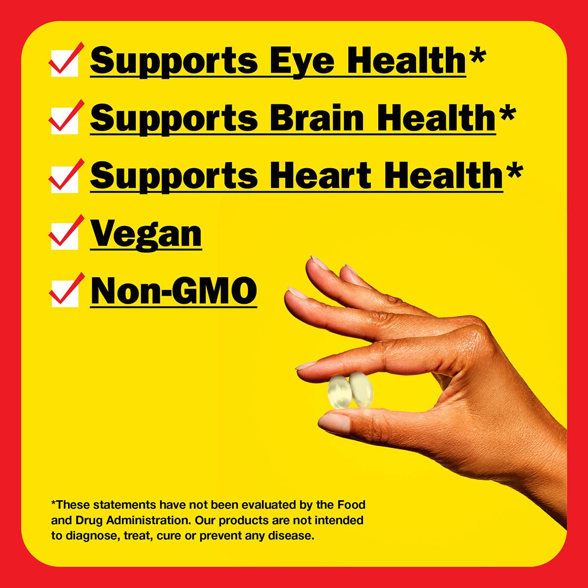 Bragg Omega-3 bottle label detail emphasizing clean ingredients
