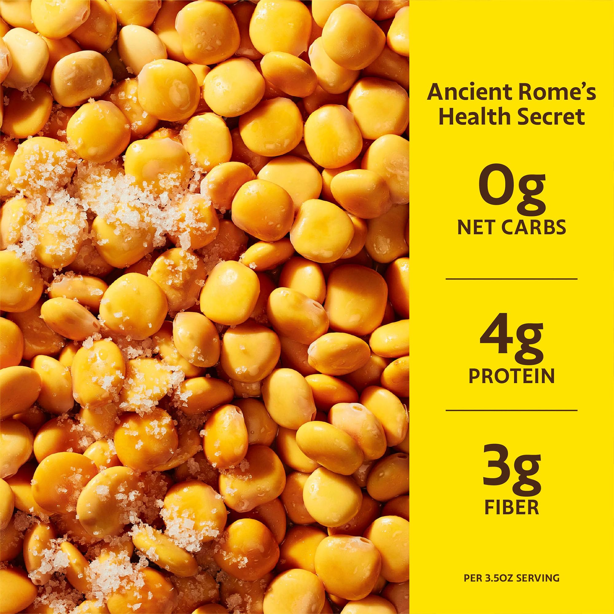BRAMI Lupini Snack chili lime flavor enhances salads and bowls.