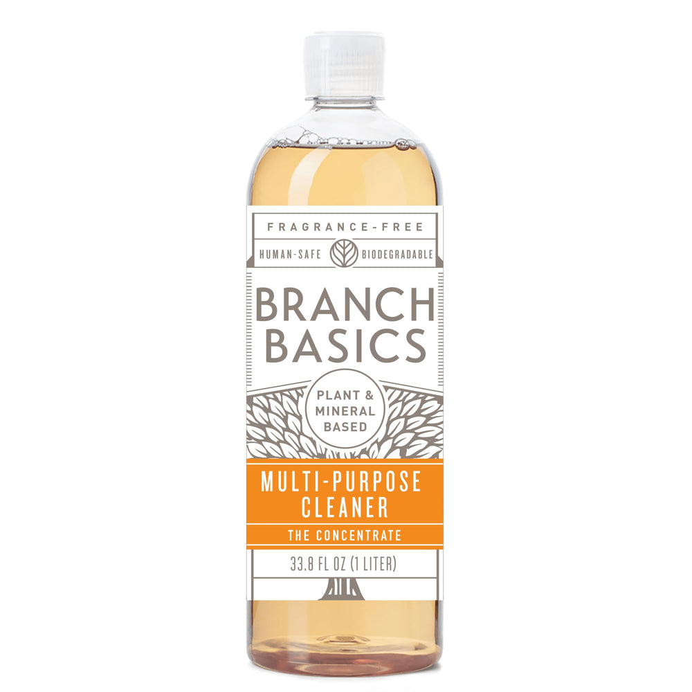 Branch Basics Concentrate bottle pour enables safe, controlled cleaning.
