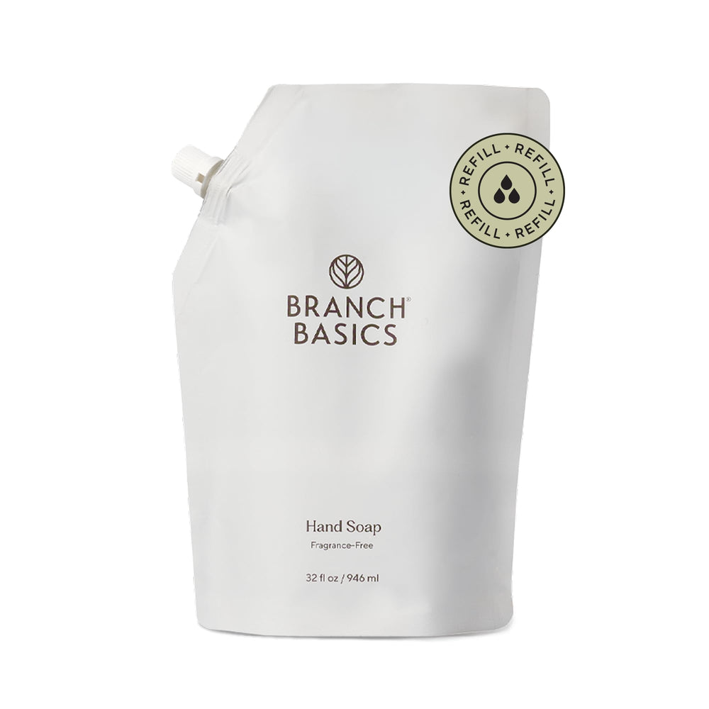 Branch Basics gel hand soap refill pouch in a 32oz size for eco-conscious homes