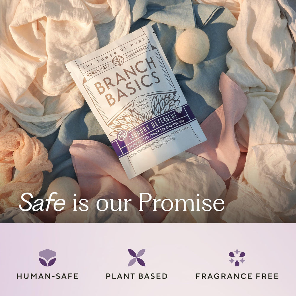 Fragrance-free Branch Basics formula suitable for sensitive skin