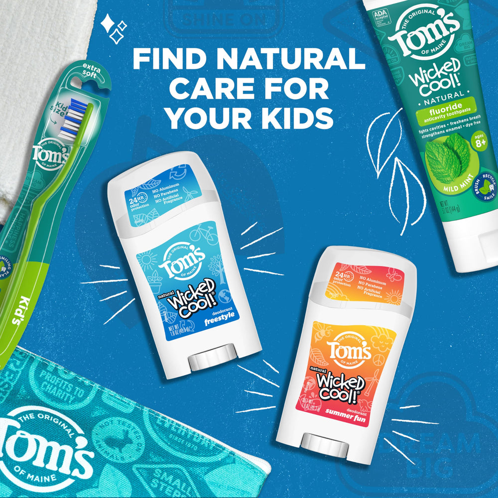 Tom's of Maine brand ethos and B Corp commitment reflected in packaging.