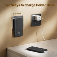 Brand Q universal compatibility power bank charges phones and tablets anywhere.